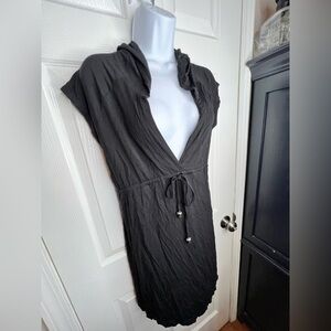 NWT Dotti Women's Small Black Resort Hooded Dress Beach Coverup S Resortwear